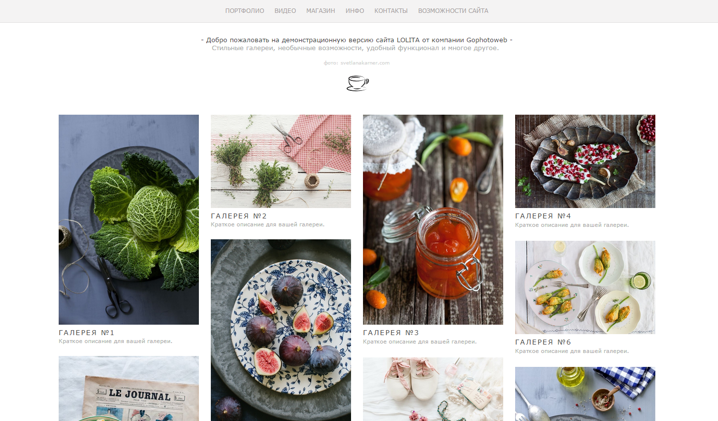 Как создать портфолио с несколькими галереями? – gophotoweb